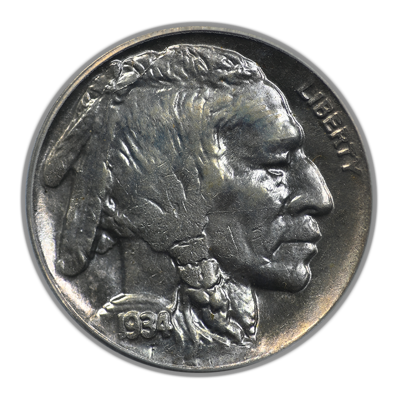 1934-D Buffalo Nickel 5C PCGS MS64 OGH Obverse