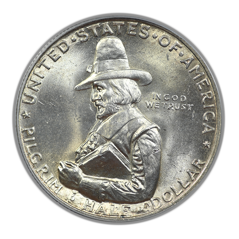 1920 Pilgrim Classic Commemorative Half Dollar 50C PCGS MS63 OGH