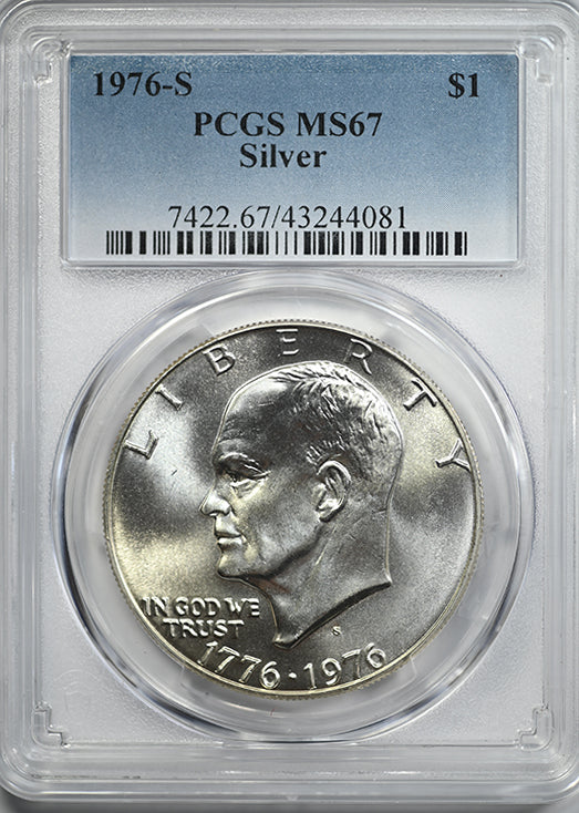 1976-S Silver Eisenhower Ike Dollar $1 PCGS MS67