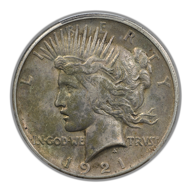 1921 High Relief Peace Dollar $1 PCGS XF45 CAC Obverse