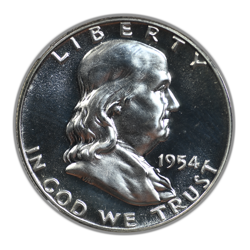 1954 Proof Franklin Half Dollar 50C NGC PF68