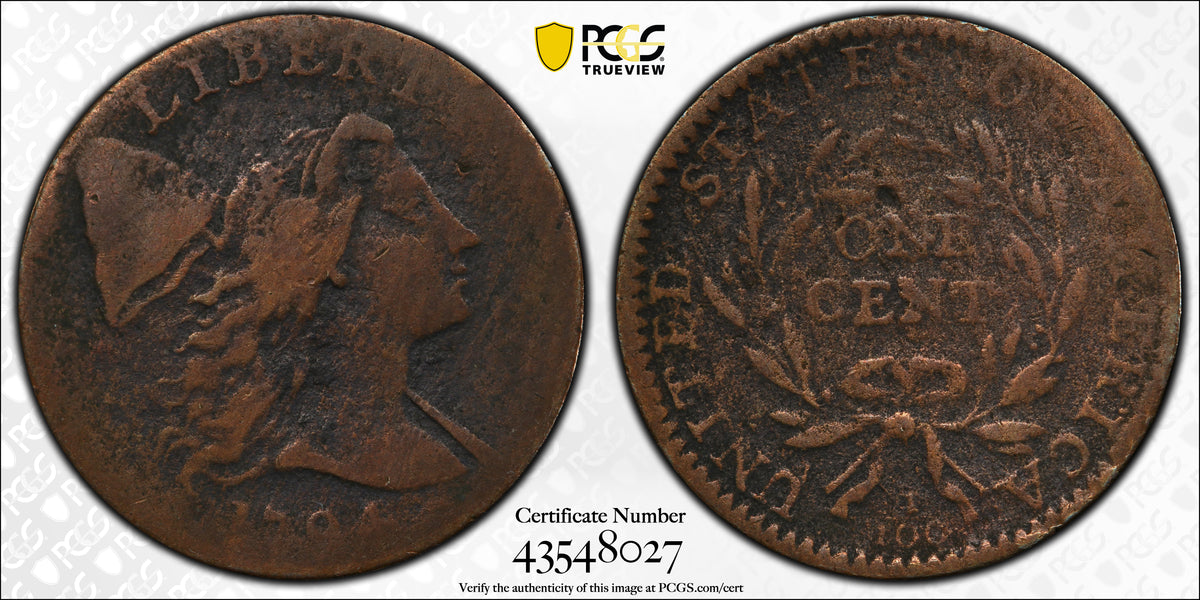 1794 Liberty Cap Large Cent 1C PCGS VG08 - Head of 1794