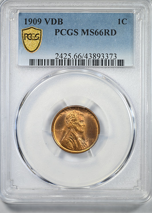 1909 VDB Lincoln Wheat Cent 1C PCGS MS66RD