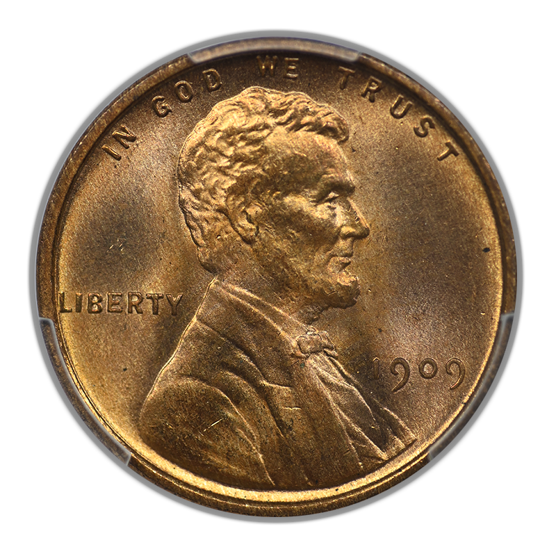 1909 VDB Lincoln Wheat Cent 1C PCGS MS66RD