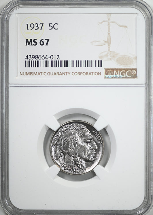 1937 Buffalo Nickel 5C NGC MS67