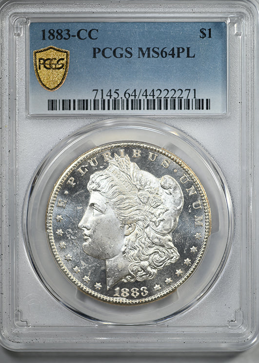 1883-CC Morgan Dollar $1 PCGS MS64PL - Prooflike