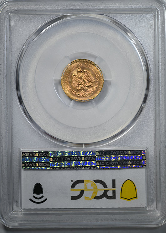 1946-Mo Mexico Gold Dos y Medio Pesos 2 1/2P PCGS MS67 Reverse Slab