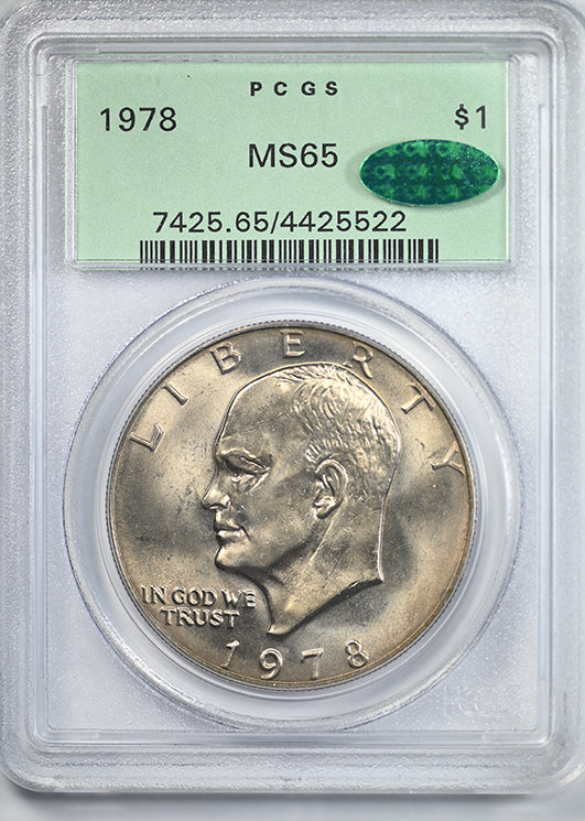 1978 Clad Eisenhower Ike Dollar $1 PCGS MS65 CAC OGH