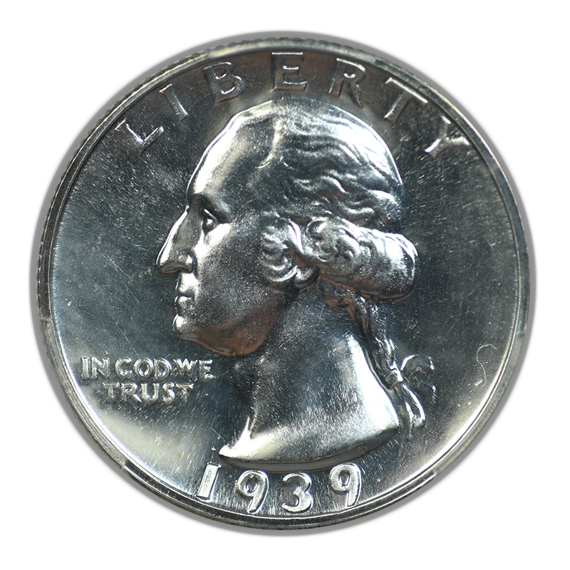 1939 Proof Washington Quarter 25C PCGS PR66