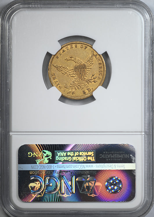 1836 Classic Head Gold Half Eagle $5 NGC AU50