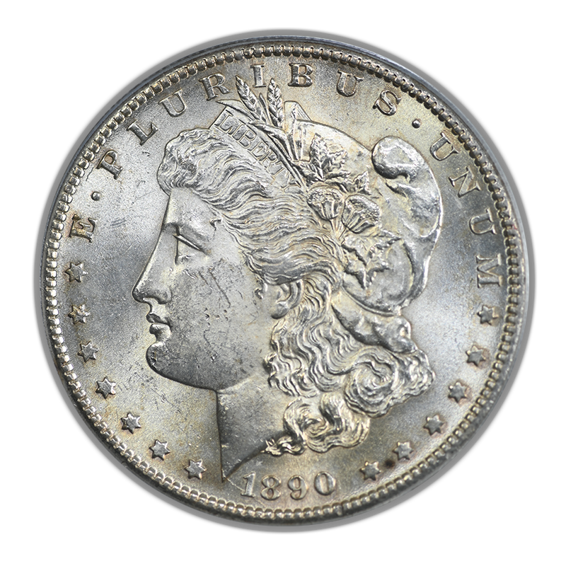 1890-S Morgan Dollar $1 PCGS MS62 OGH