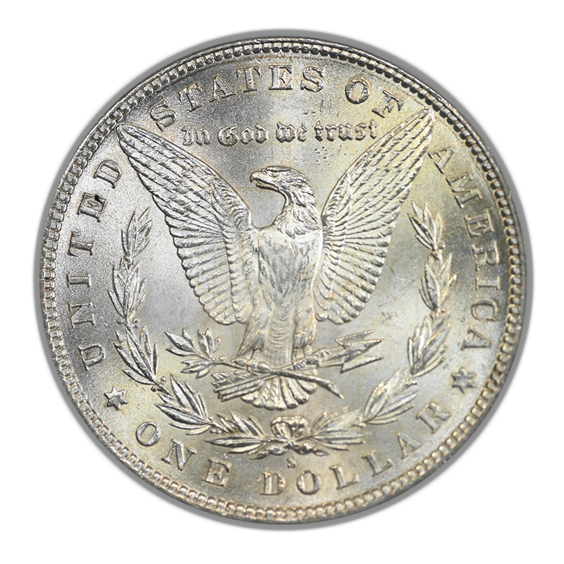 1890-S Morgan Dollar $1 PCGS MS62 OGH