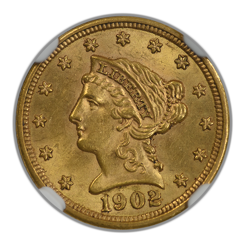 1902 Liberty Head Gold Quarter Eagle $2.50 NGC MS63