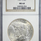 1927-S Peace Dollar $1 NGC MS64