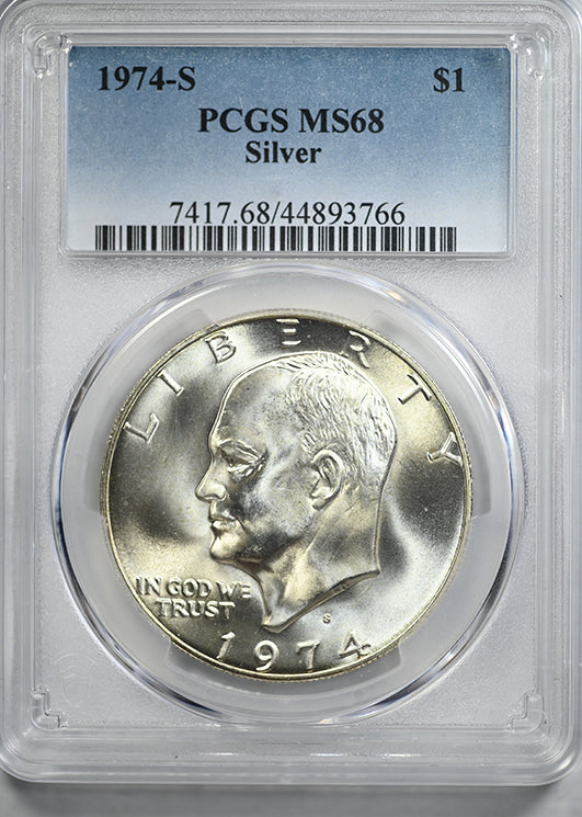 1974-S Silver Eisenhower Ike Dollar $1 PCGS MS68