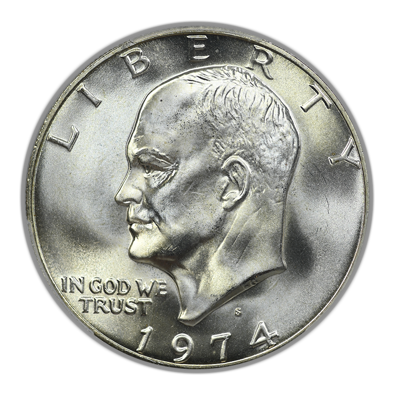 1974-S Silver Eisenhower Ike Dollar $1 PCGS MS68