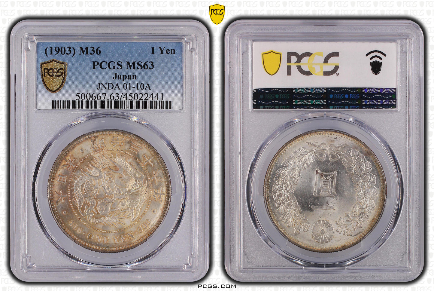 1903 M36 Japan 1 Yen Dragon PCGS MS63 JNDA 01-10A