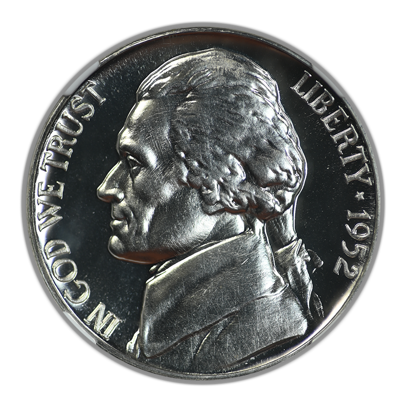 1952 Proof Jefferson Nickel 5C NGC PF69