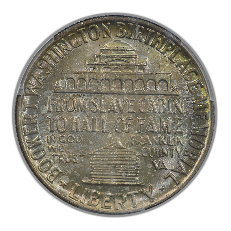 1946 Booker T. Washington Classic Commemorative Half Dollar 50C PCGS MS67 - TONED!
