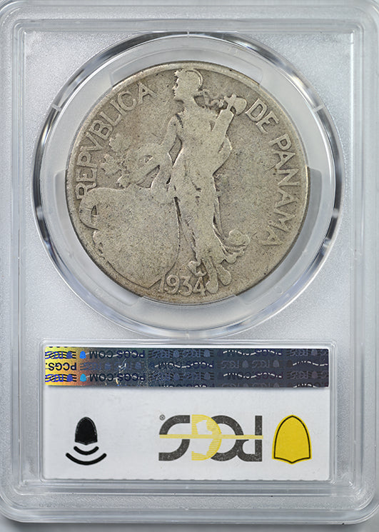 1934 Panama Balboa PCGS G04 - Lowball