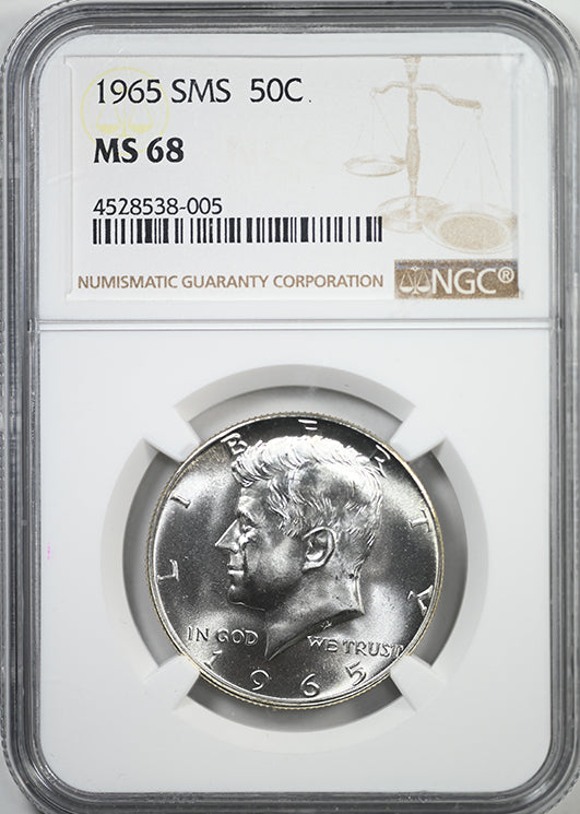 1965 SMS Kennedy Half Dollar 50C NGC MS68 - Special Mint Set