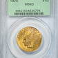 1926 Indian Head Gold Eagle $10 PCGS MS63 OGH Obverse Slab