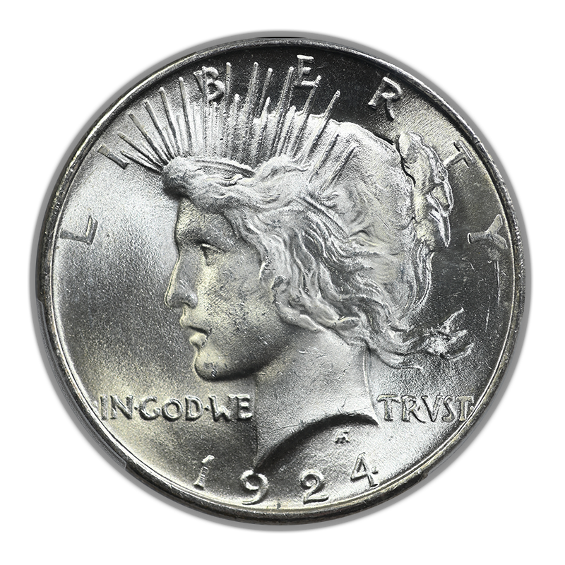 1924 Peace Dollar $1 PCGS MS65
