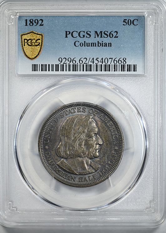 1892 Columbian Exposition Classic Commemorative Half Dollar 50C PCGS MS62