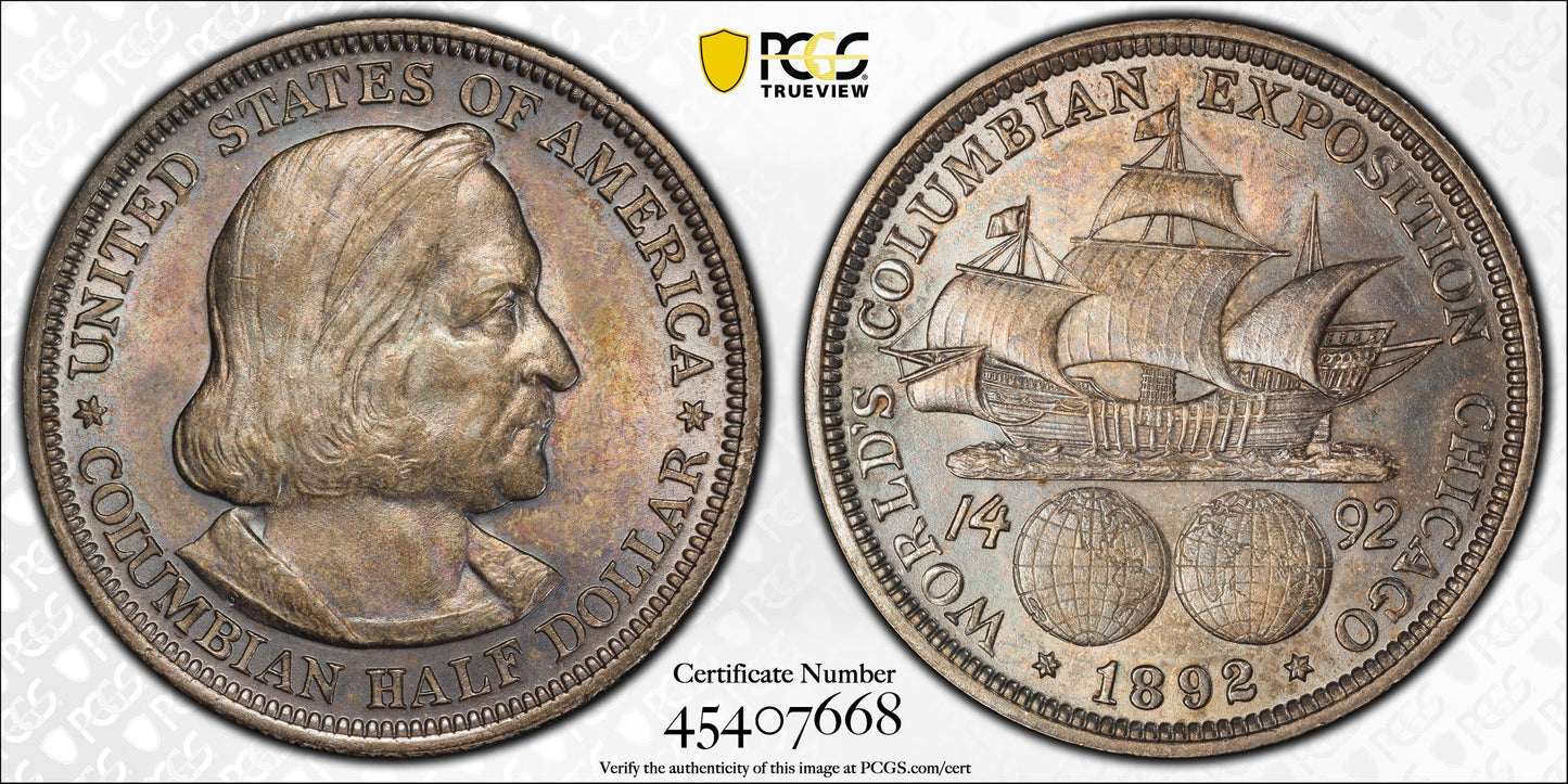 1892 Columbian Exposition Classic Commemorative Half Dollar 50C PCGS MS62