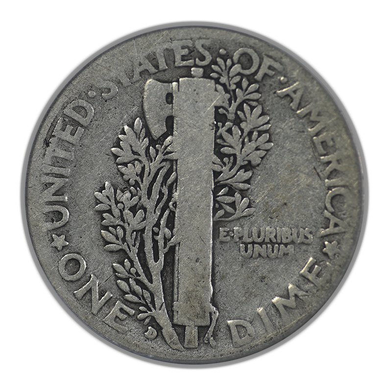 1916-D Mercury Dime 10C PCGS G04 CAC OGH