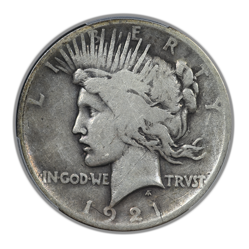 1921 Peace Dollar $1 PCGS VG08