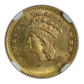 1881 Type 3 Indian Princess Head Gold Dollar G$1 NGC MS65 Obverse