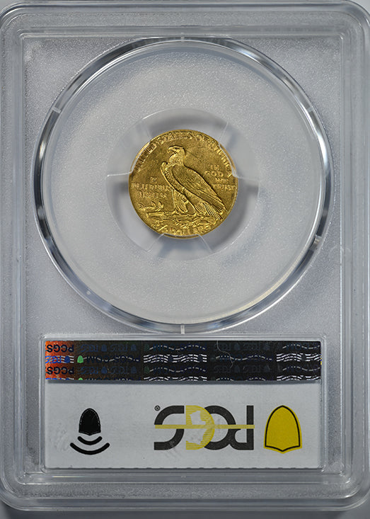 1908 Indian Head Gold Quarter Eagle $2.50 PCGS MS64 Reverse Slab