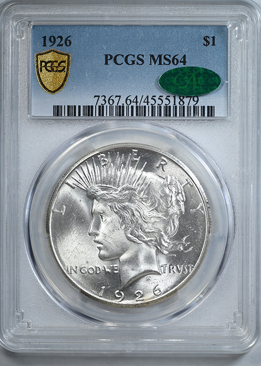 1926 Peace Dollar $1 PCGS MS64 CAC