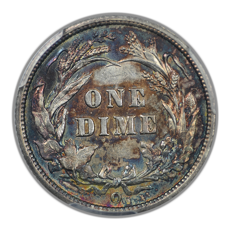 1893-O Barber Dime 10C PCGS AU58 - TONED!