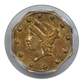 1855 Octagonal California Fractional Gold Liberty Head 1/4 Dollar G25C PCGS MS62 BG-110 OGH