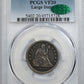 1842-O Liberty Seated Quarter 25C PCGS VF20 CAC - Large Date Obverse Slab