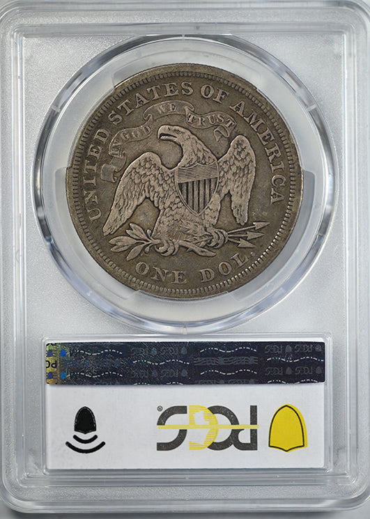 1872 Liberty Seated Dollar $1 PCGS F15 Reverse Slab