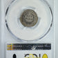 1838 Liberty Seated Dime 10C PCGS VF35 CAC - No Drapery, Large Stars Reverse Slab
