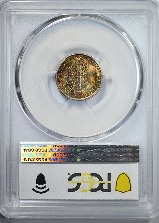1916 Mercury Dime 10C PCGS MS65FB Full Bands - TONED!