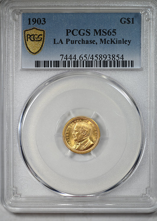 1903 Louisiana Purchase McKinley Classic Commemorative Gold Dollar G$1 PCGS MS65