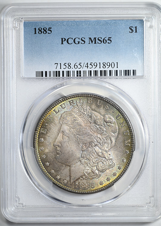 1885 Morgan Dollar $1 PCGS MS65 - TONED!