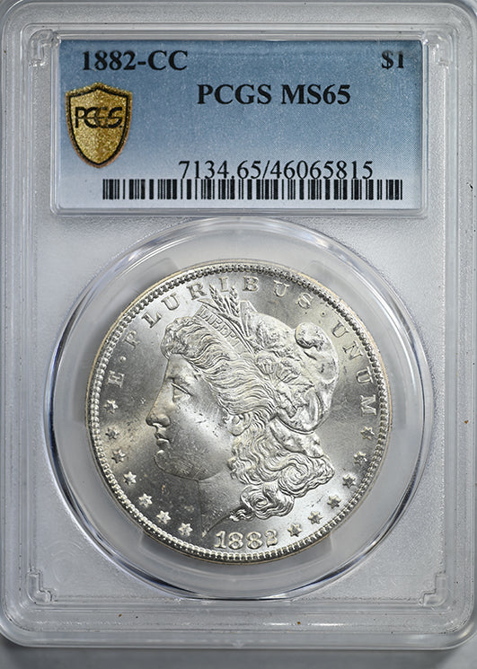 1882-CC Morgan Dollar $1 PCGS MS65