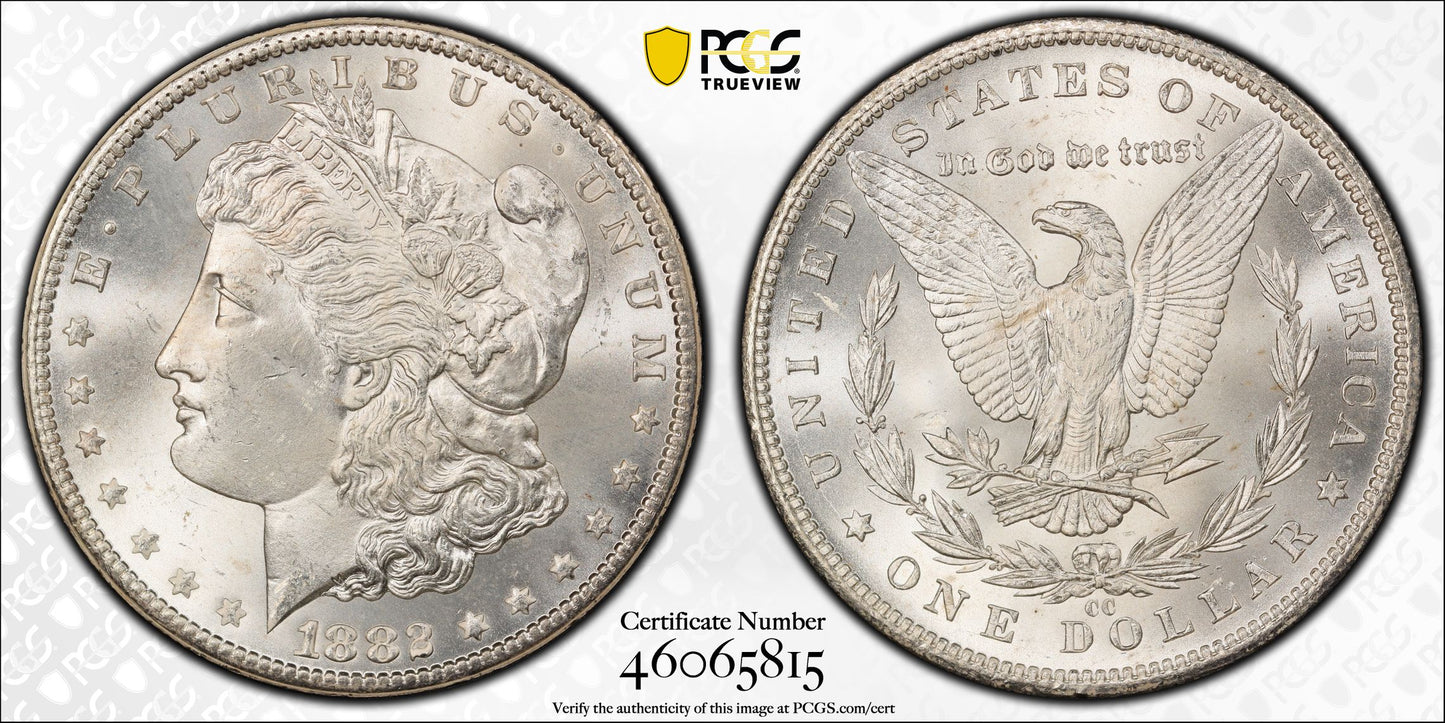 1882-CC Morgan Dollar $1 PCGS MS65