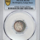 1838 Liberty Seated Dime 10C PCGS AU55 - No Drapery, Large Stars - TONED!