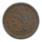 1843 Braided Hair Liberty Head Large Cent 1C PCGS AU55 - Mature Head Obverse