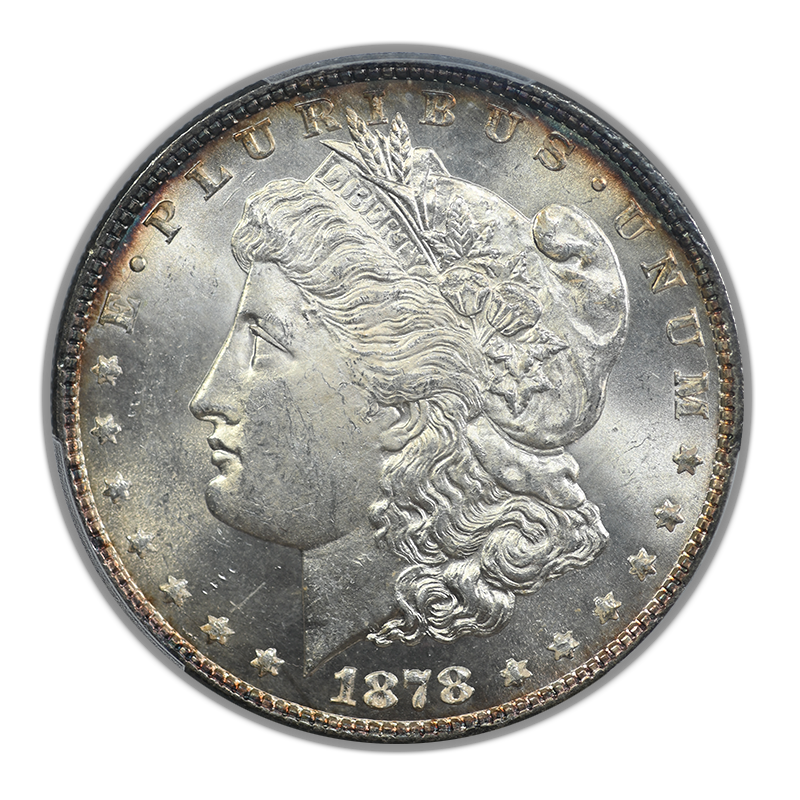 1878 8TF Morgan Dollar $1 PCGS MS63