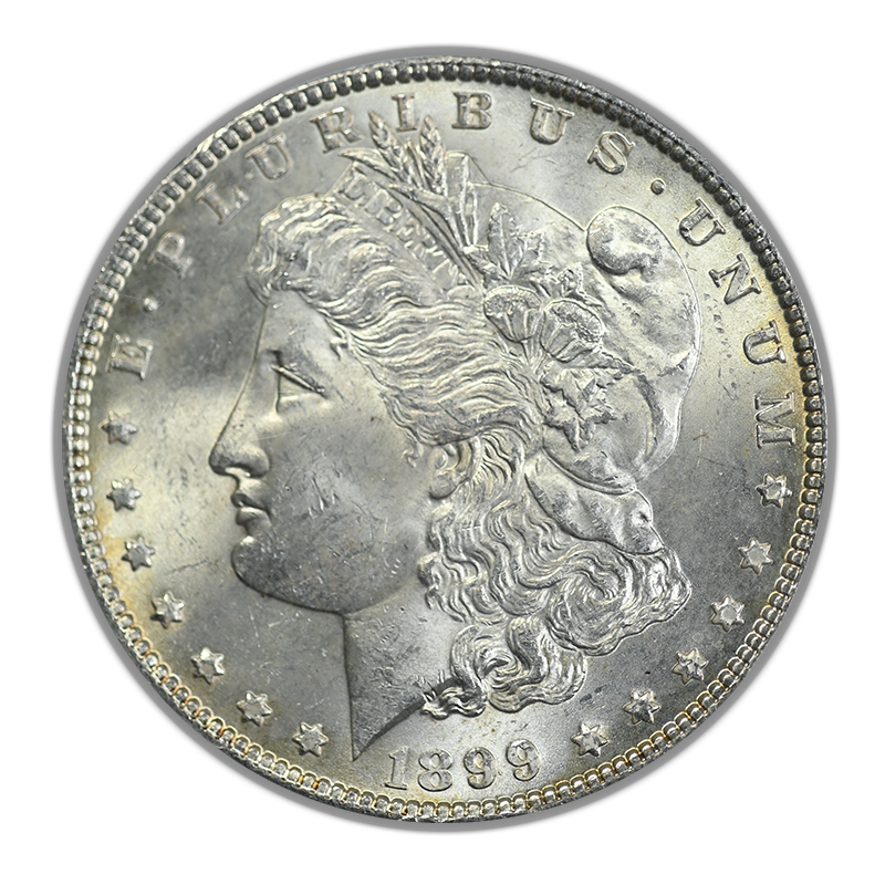 1899 Morgan Dollar $1 PCGS MS63 Obverse