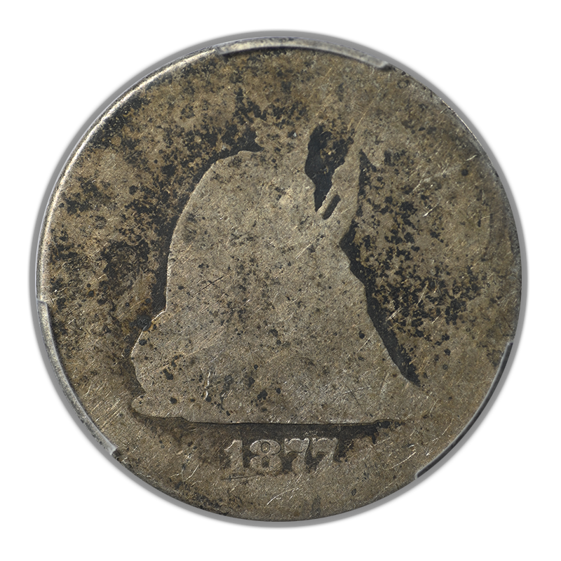 1877 Lowball Liberty Seated Quarter 25C PCGS PO01 Obverse