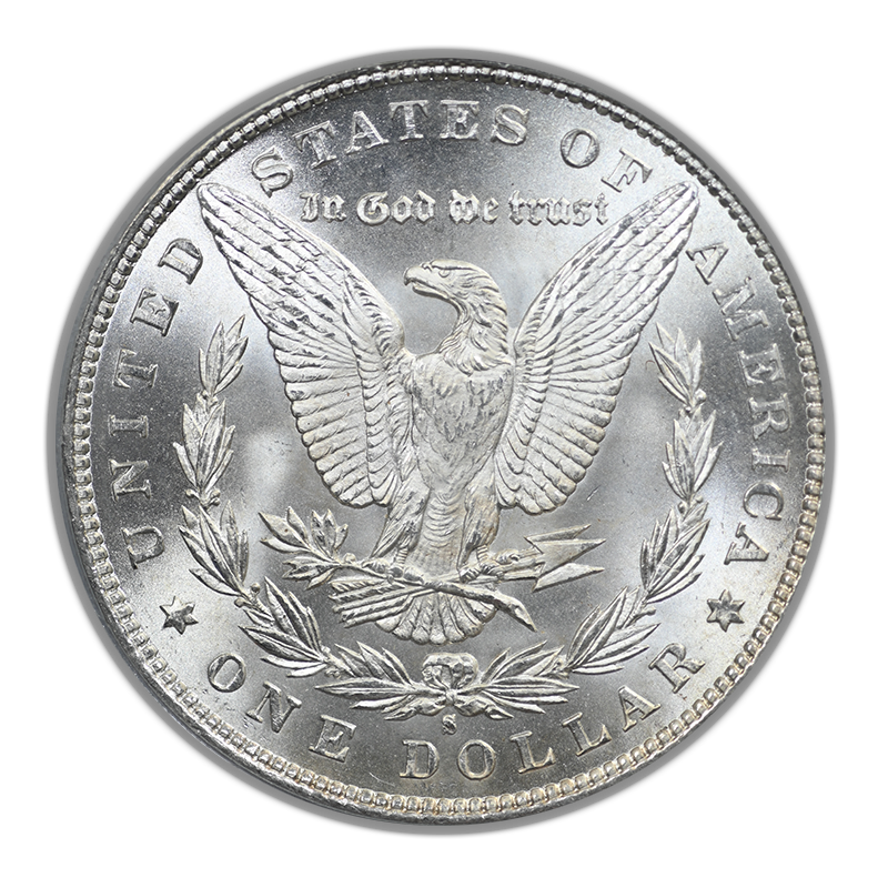 1880/9-S Morgan Dollar $1 PCGS MS66 CAC OGH